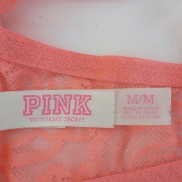 PINK Victoria's Secret Pink Lace Unlined Wireless
Ruched Front Bralette - Picture 7 of 7